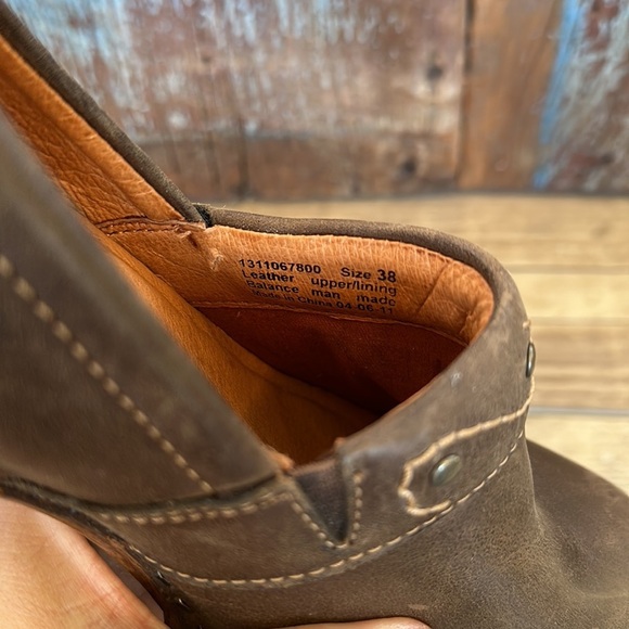 Dansko Rikki Women’s Brown Leather Heeled Clog Size 38 - Picture 10 of 11